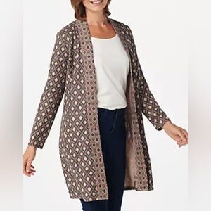 Susan Graver Knit Duster Cardigan XXS